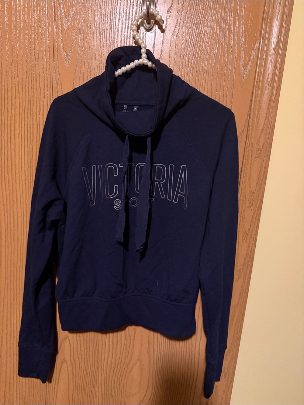 Victoria's Secret Navy Cowl-Neck Pullover Hoodie